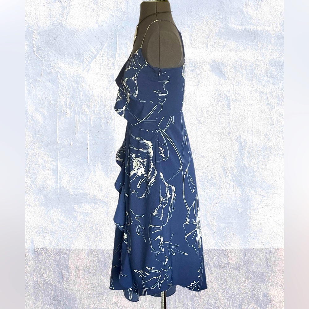 Banana Republic Midi Fully Lined Sundress in Blue Print Size 0… - Picture 2 of 7
